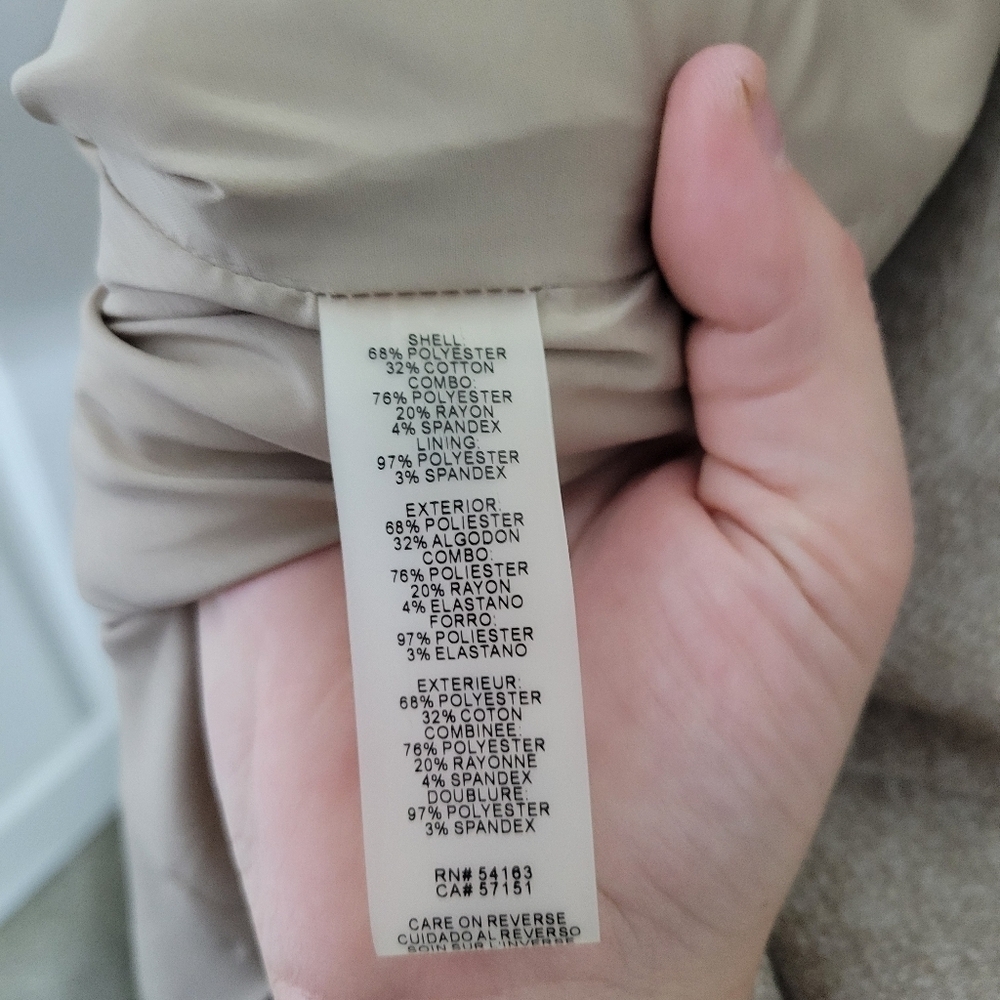 Tommy Hilfiger Tan Knit Blazer w/ Elbow Patches Jacket, Size 4 - Picture 5 of 5